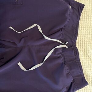 Figs Purple Zamora Jogger Style Scrub Pants - High Waisted
